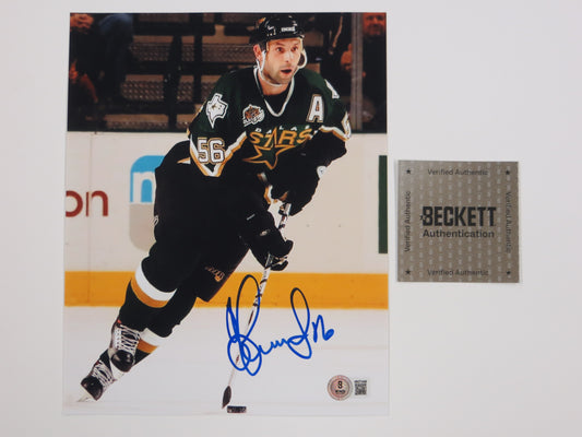 SERGEI ZUBOV DALLAS STARS SIGNED On Ice PHOTO Soviet Union RUSSIA BAS