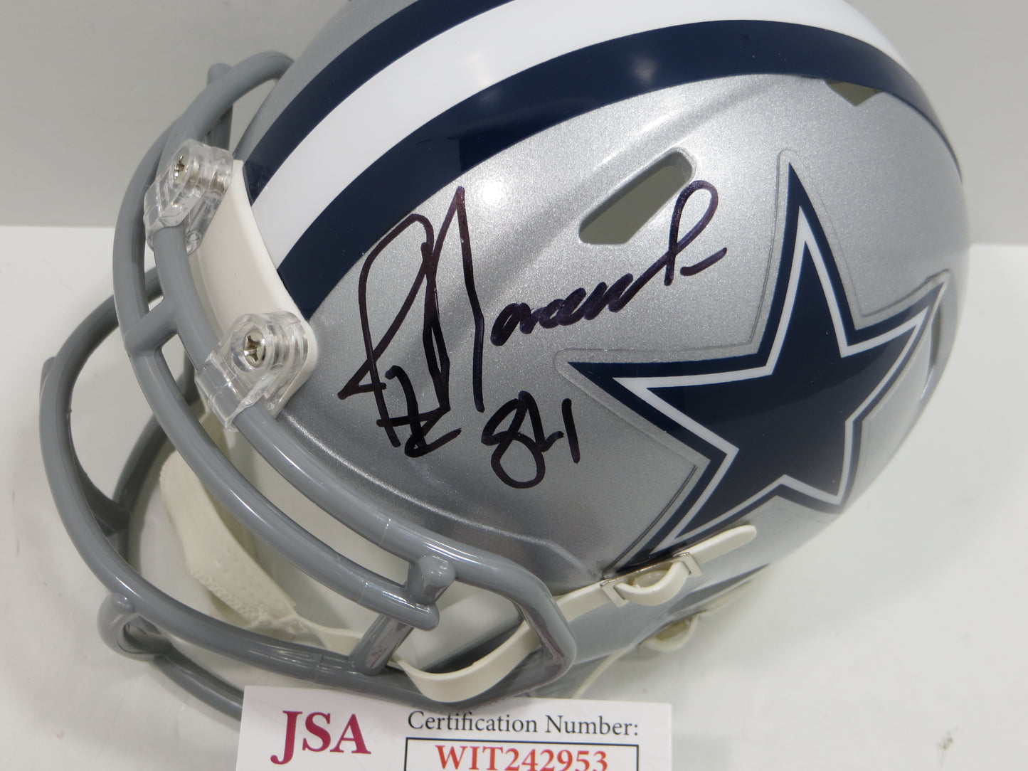 JAY NOVACEK DALLAS COWBOYS SIGNED Mini Helmet Wyoming Cowboys JSA COA