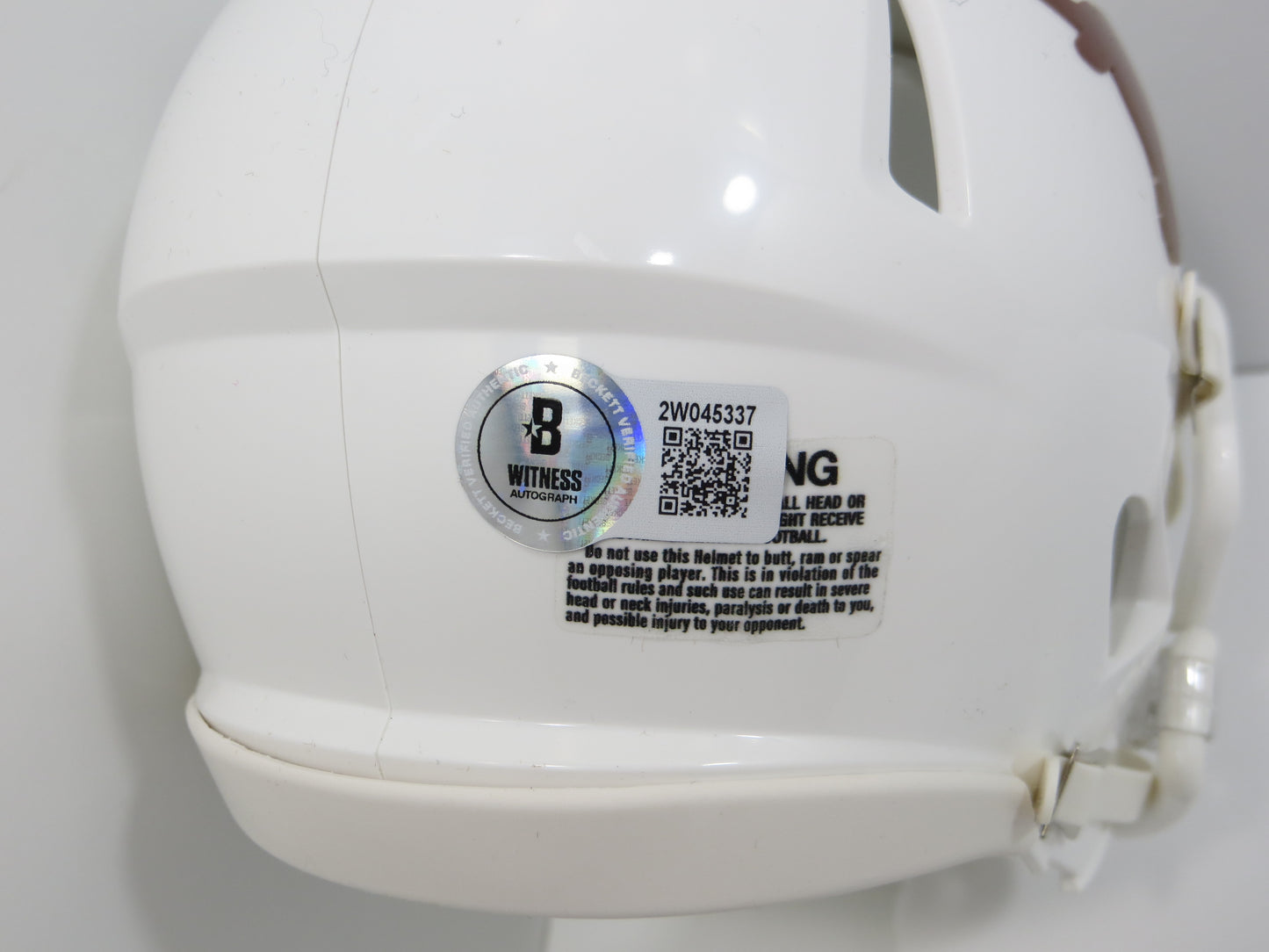 DeMARVION OVERSHOWN SIGNED TEXAS UT LONGHORNS MINI HELMET Cowboys BAS