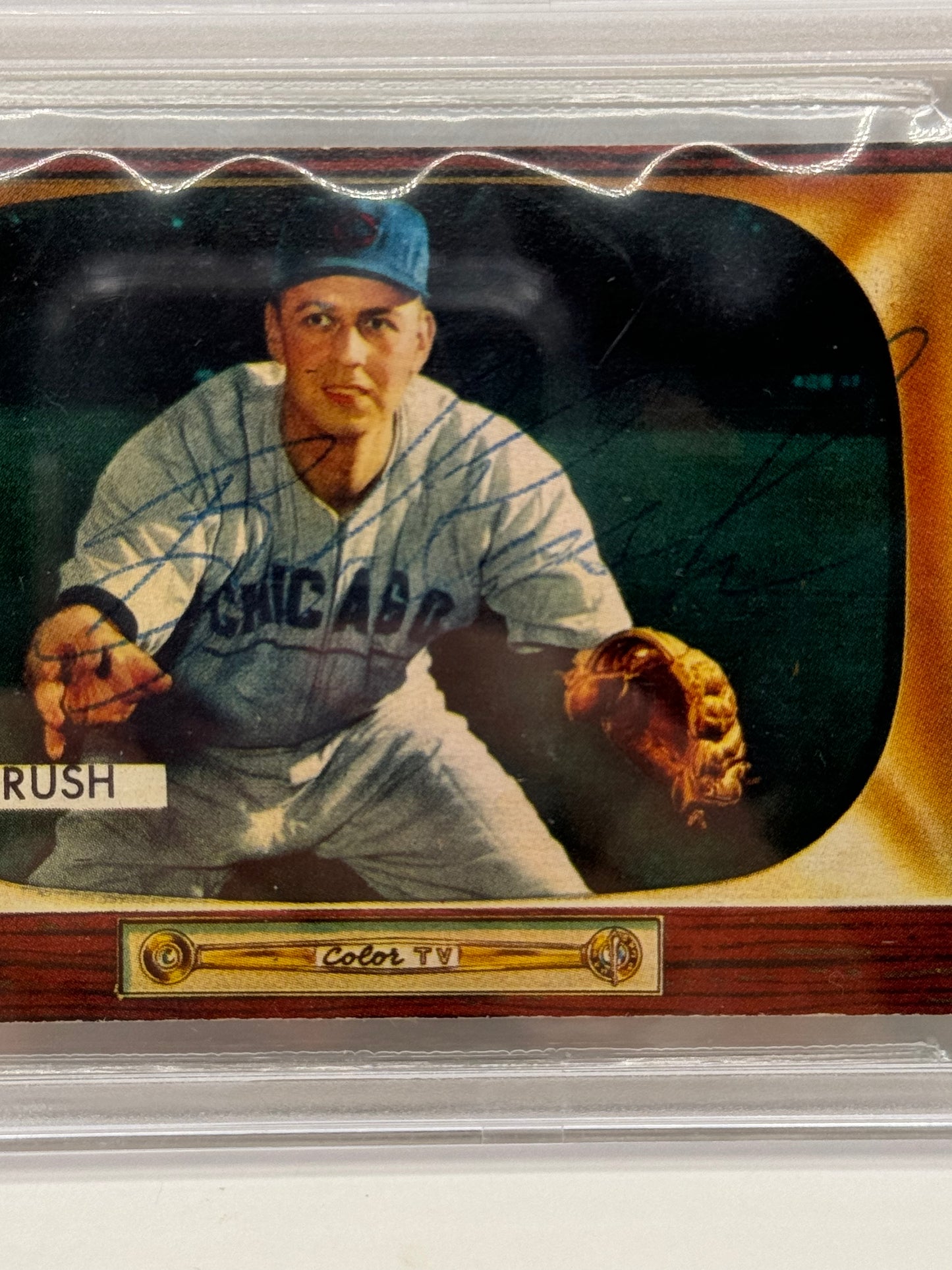 1955 Bowman Bob Rush #182 Auto Beckett Authentic Deceased in 2011