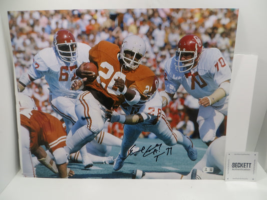 EARL CAMPBELL Texas Longhorns SIGNED 16x20 PHOTO w/HT 77 Houston Oilers BAS