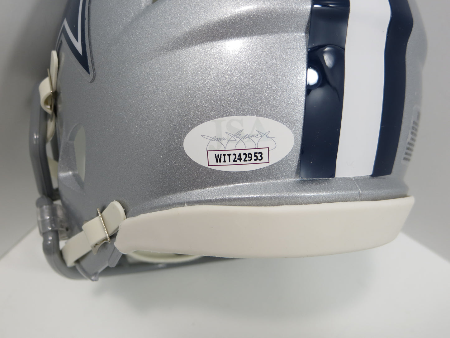 JAY NOVACEK DALLAS COWBOYS SIGNED Mini Helmet Wyoming Cowboys JSA COA