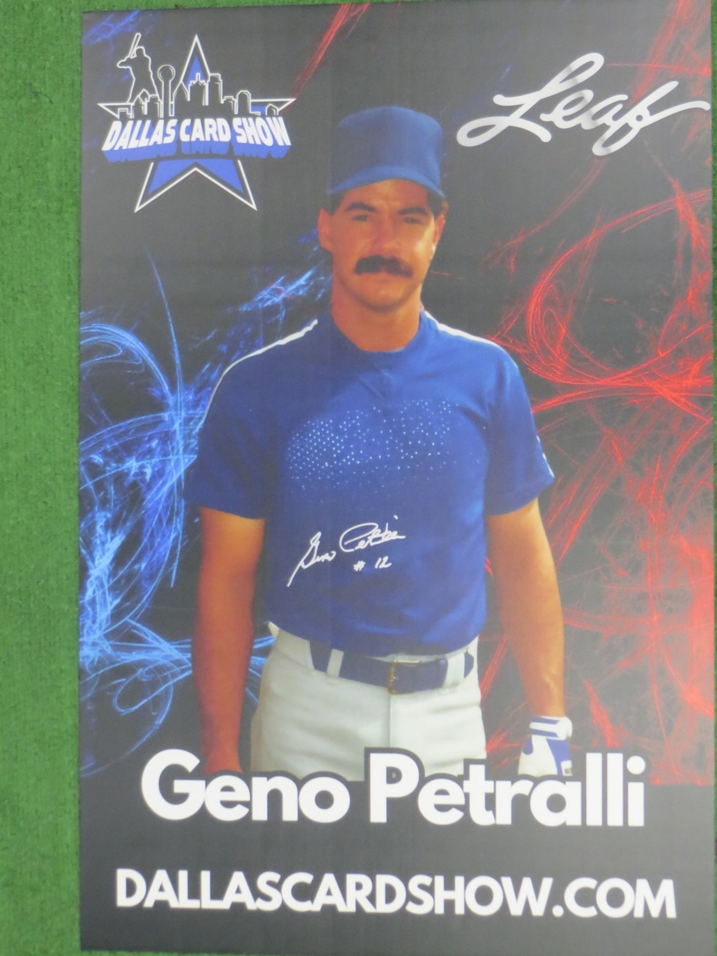 GENO PETRALLI Texas Rangers SIGNED 24x36 Dallas Card Show FOAM BOARD