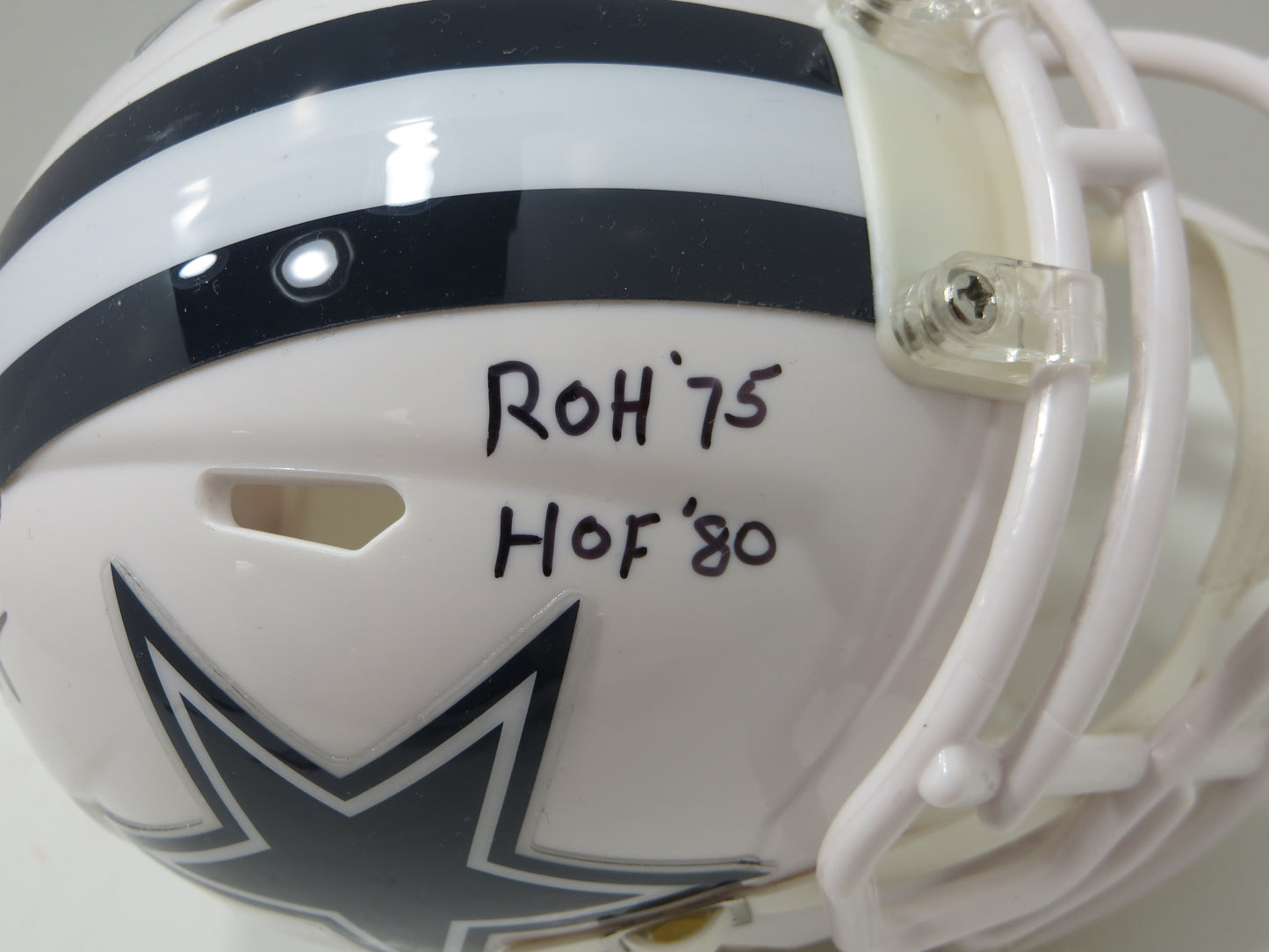 BOB LILLY SIGNED DALLAS COWBOYS RIDDELL MINI Alt HELMET w/2 INSCs JSA COA