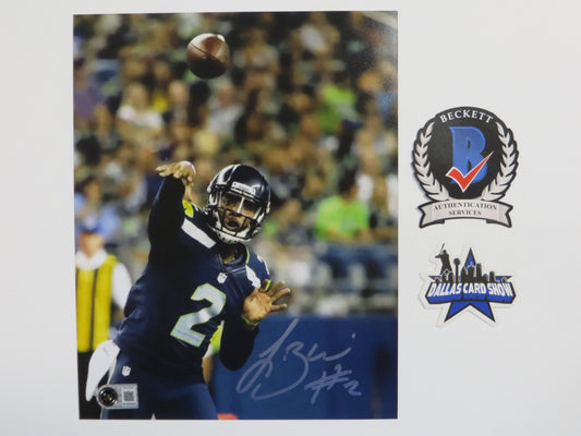 TREVONE BOYKIN SEATTLE SEAHAWKS SIGNED 8x10 PHOTO Passing TCU BAS