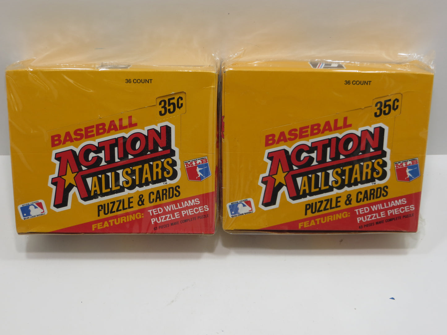 1984 DONRUSS BASEBALL ACTION ALL STARS EMPTY BOX Lot of 2 BOXES