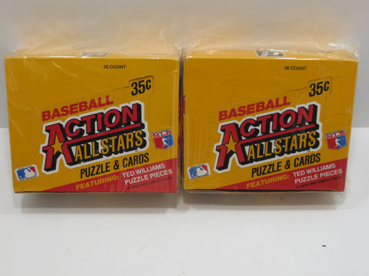 1984 DONRUSS BASEBALL ACTION ALL STARS EMPTY BOX Lot of 2 BOXES