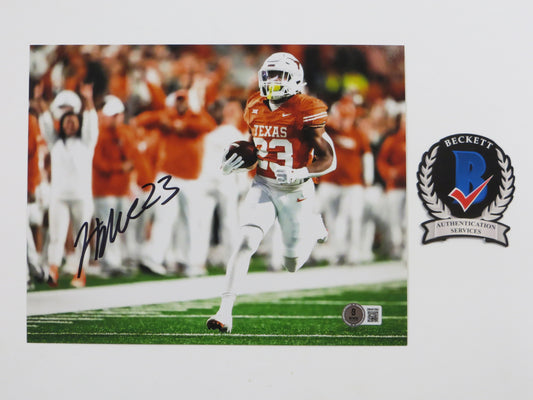 JAYDON BLUE Texas Longhorns Burnt Orange Jersey SIGNED 8x10 PHOTO BAS COA