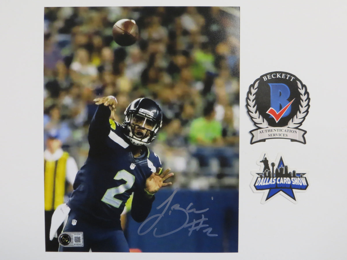 TREVONE BOYKIN SEATTLE SEAHAWKS SIGNED 8x10 PHOTO Passing TCU BAS