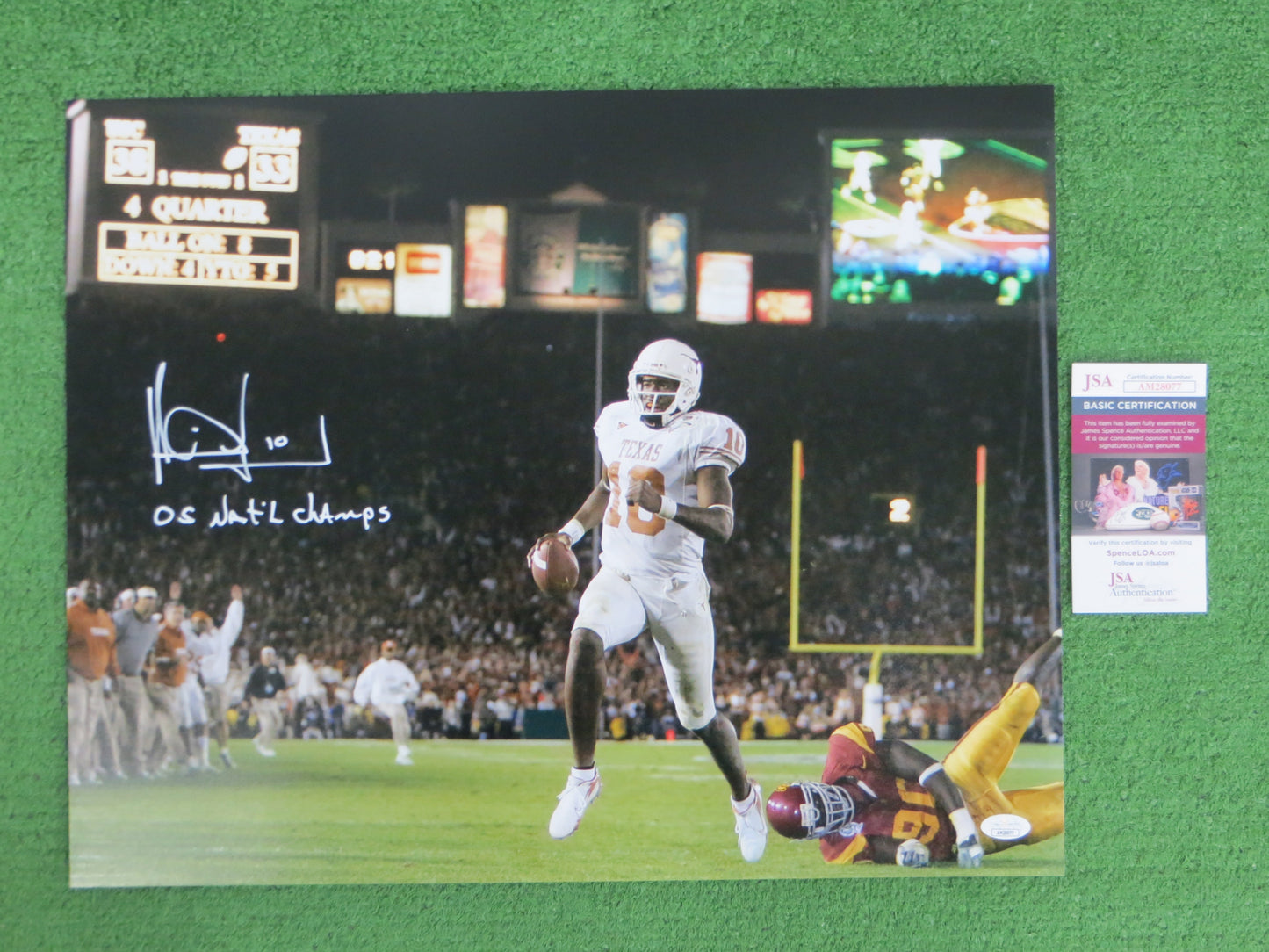 VINCE YOUNG TEXAS LONGHORNS SIGNED 16x20 PHOTO w/INSC JSA COA (Copy)