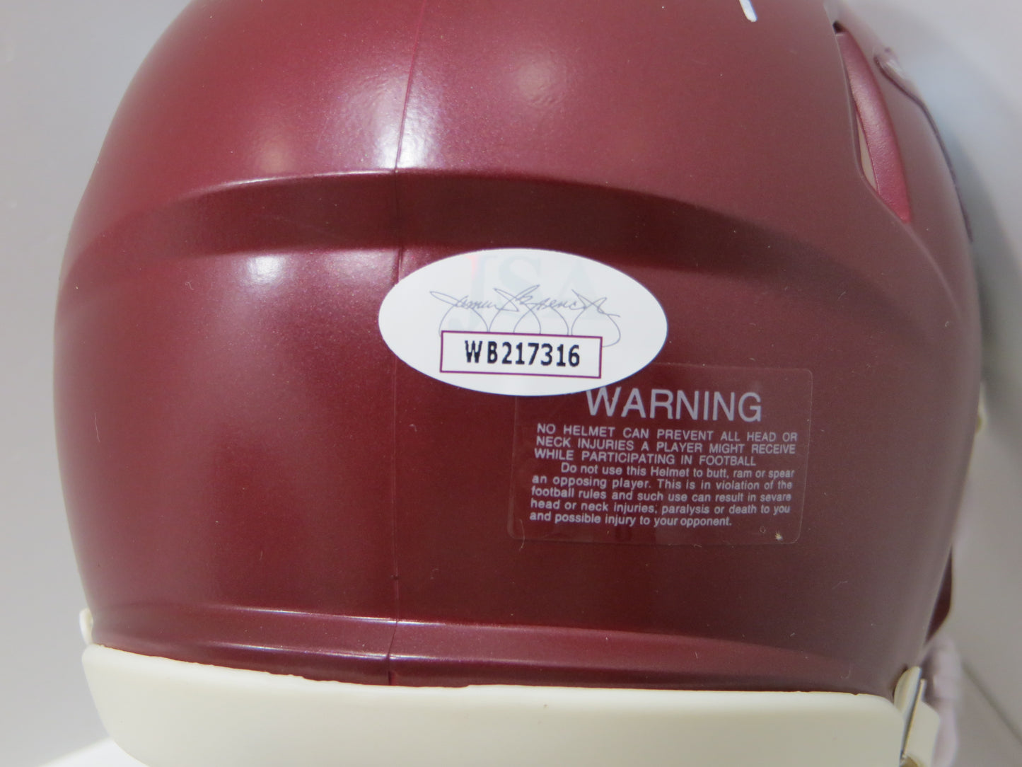 FELIX JONES III SIGNED ARKANSAS RAZORBACKS Riddell MINI HELMET BAS COA