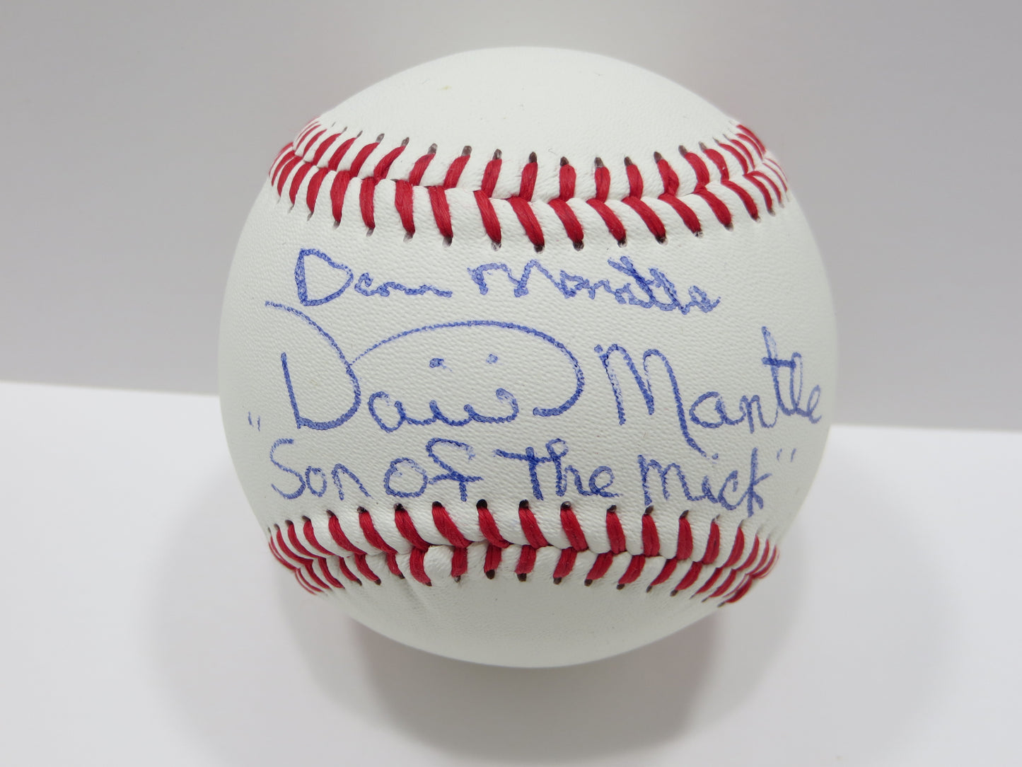DAVID & DAN MANTLE SONS of MICKEY SIGNED BASEBALL w/Son of the Mick Yankees JSA