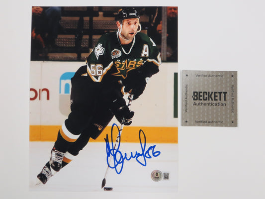 SERGEI ZUBOV DALLAS STARS SIGNED On Ice PHOTO Soviet Union RUSSIA BAS