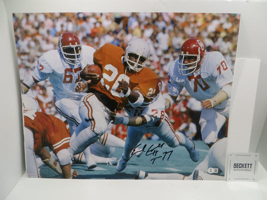 EARL CAMPBELL Texas Longhorns SIGNED 16x20 PHOTO w/HT 77 Houston Oilers BAS