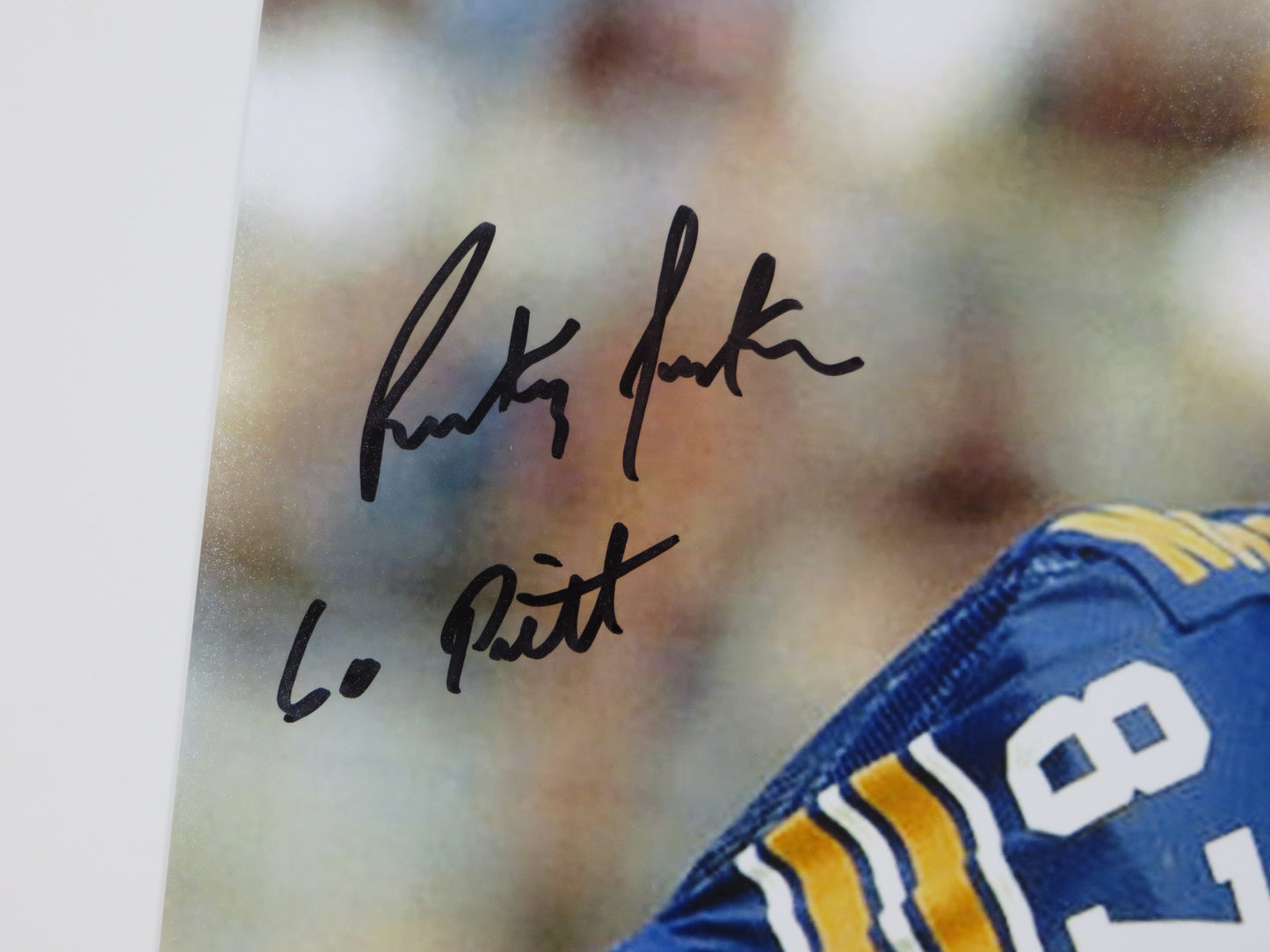 RICKEY JACKSON PITT PANTHERS SIGNED 8x10 PHOTO New Orleans Saints w/Go Pitt BAS