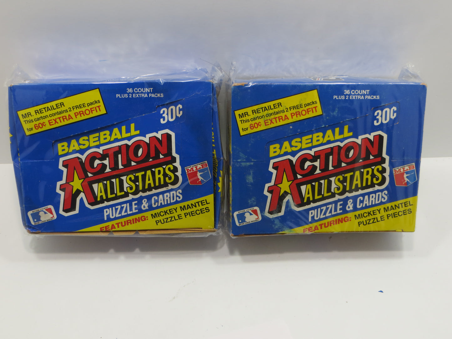 1983 DONRUSS BASEBALL ACTION ALL STARS EMPTY BOX Lot of 2 BOXES