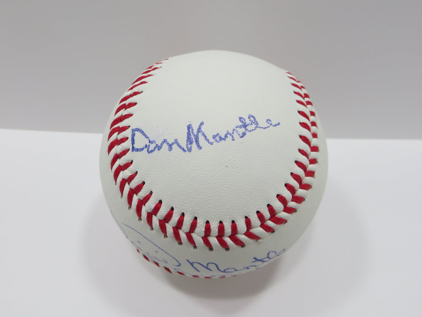 DAVID & DAN MANTLE SONS of MICKEY SIGNED BASEBALL w/Son of the Mick Yankees JSA