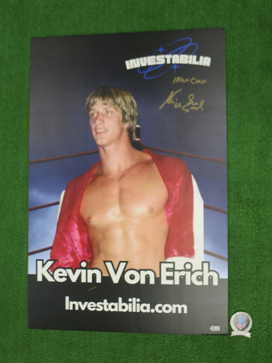 KEVIN VON ERICH SIGNED 24x36 Investabilia Dallas Card Show FOAM BOARD BAS COA 2