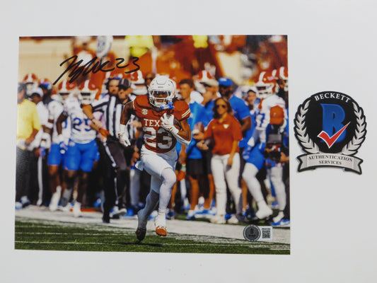 JAYDON BLUE Texas Longhorns SIGNED Sideline 8x10 PHOTO Dallas Cowboys BAS COA
