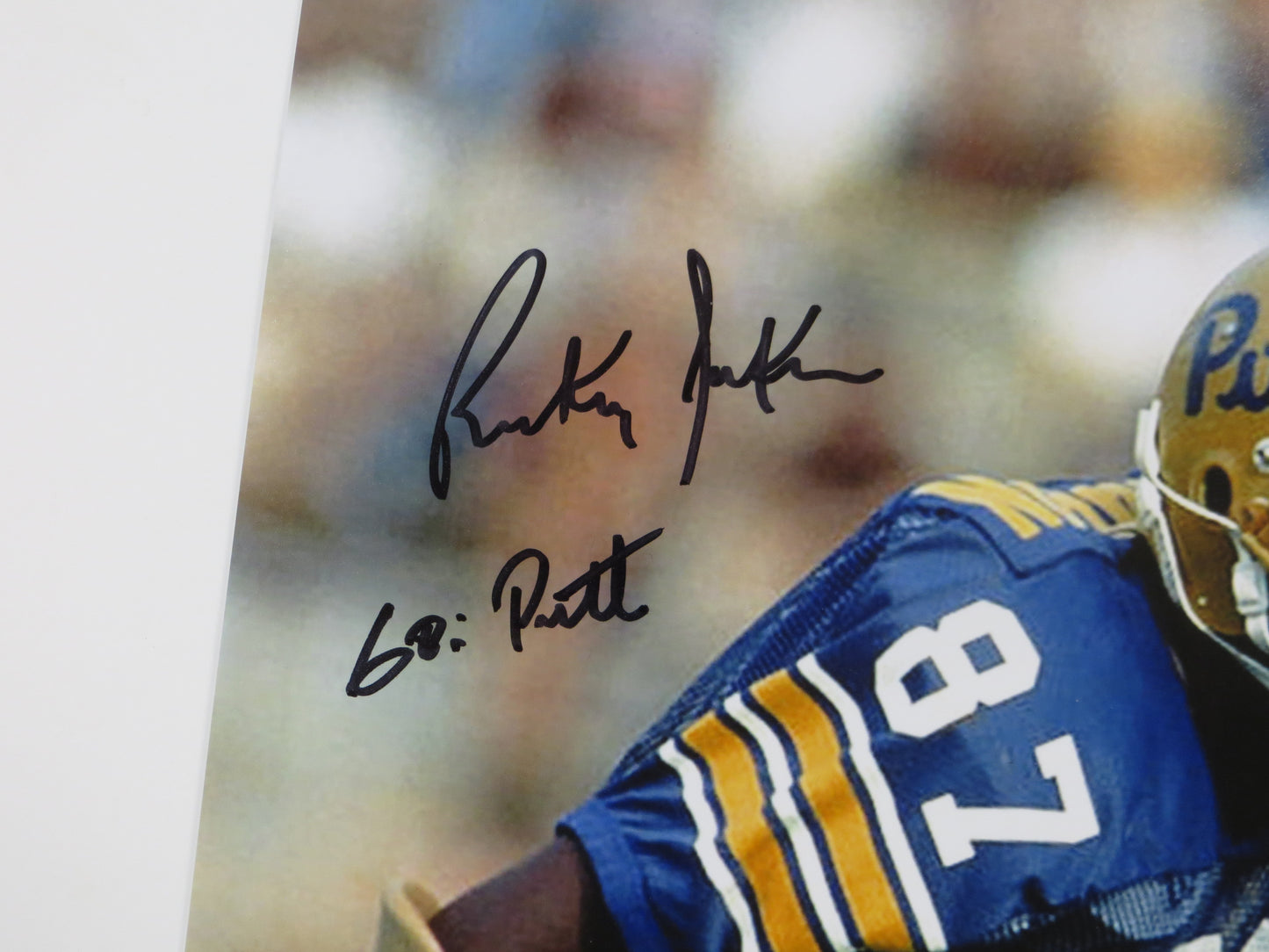 RICKEY JACKSON PITT PANTHERS SIGNED 8x10 PHOTO New Orleans Saints w/Go Pitt BAS