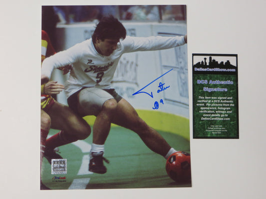 Antonio TATU Pecorari SIGNED 8x10 DALLAS SIDEKICKS "#9" PHOTO DCS Authentic COA