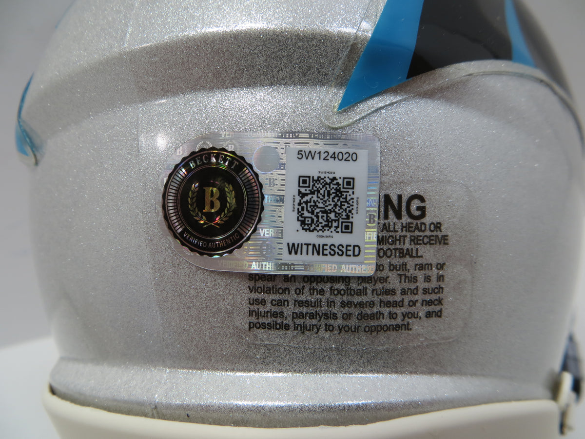 RAGHIB ROCKET ISMAIL SIGNED CAROLINA PANTHERS MINI HELMET w/KP BAS