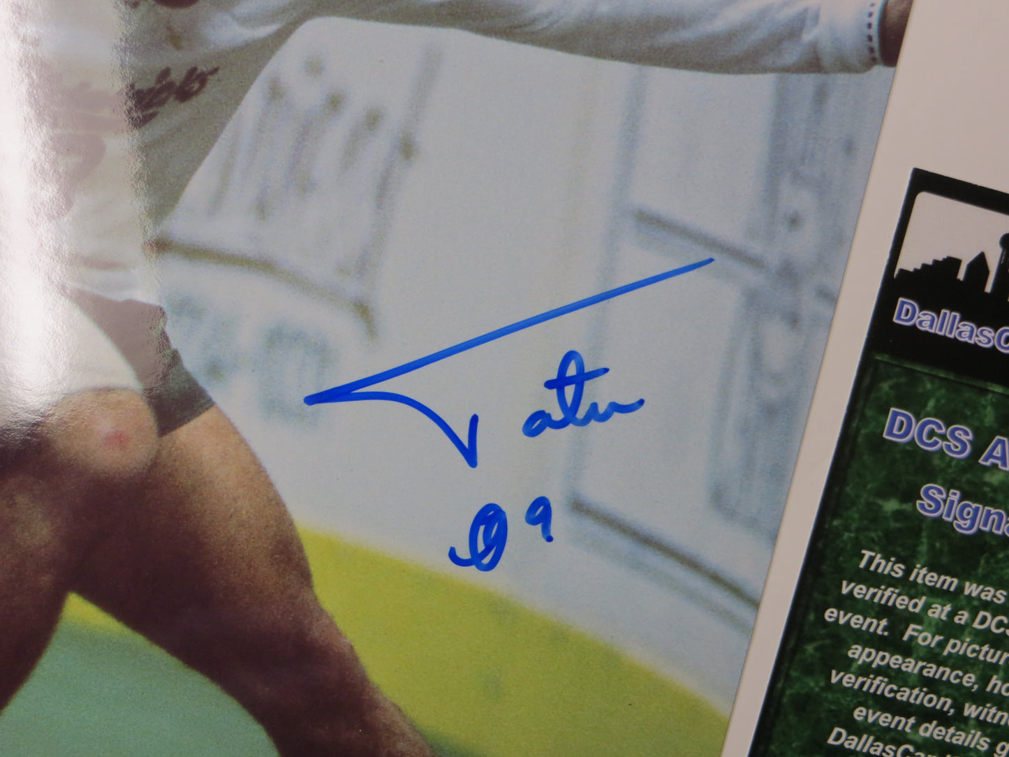 Antonio TATU Pecorari SIGNED 8x10 DALLAS SIDEKICKS "#9" PHOTO DCS Authentic COA