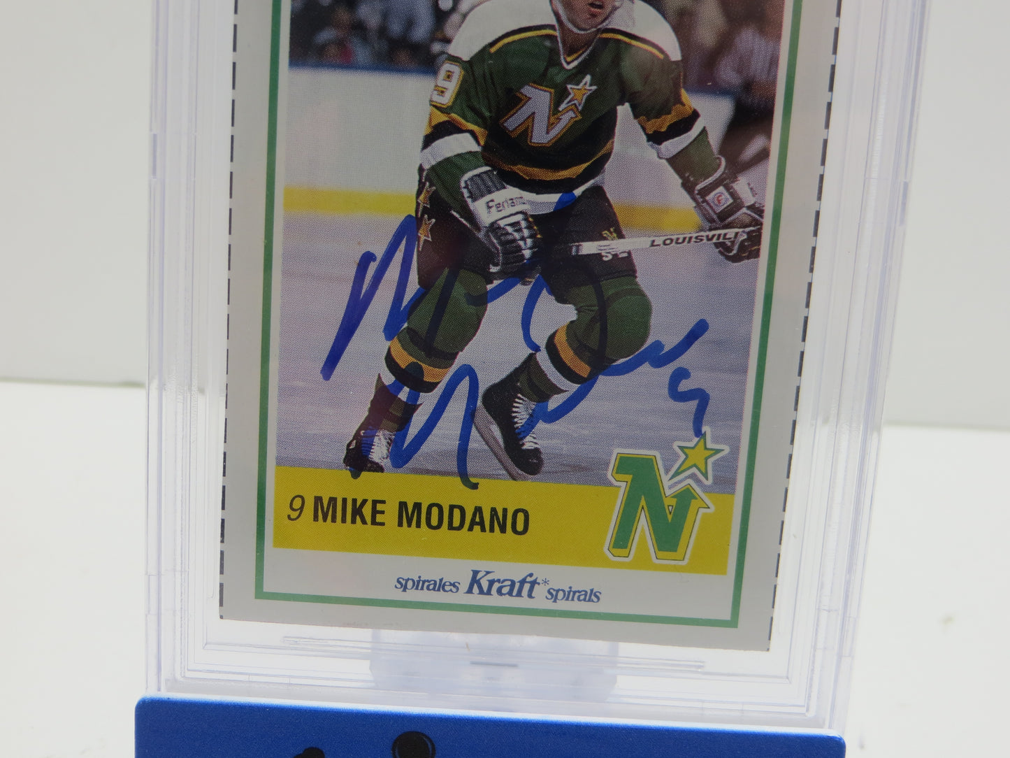 MIKE MODANO SIGNED 1990-91 Kraft #34 BAS BGS SLAB AUTO 10 North Stars Dallas RARE