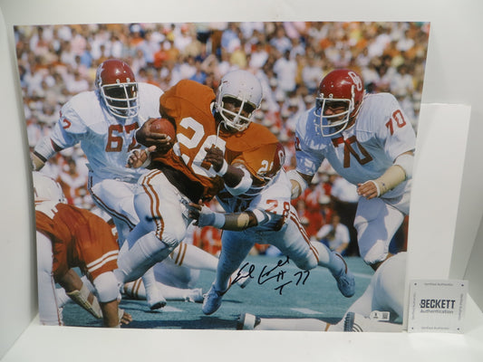 EARL CAMPBELL Texas Longhorns SIGNED 16x20 PHOTO w/HT 77 Houston Oilers BAS