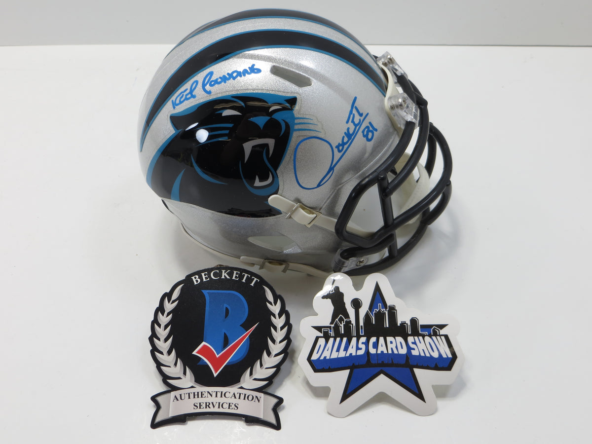 RAGHIB ROCKET ISMAIL SIGNED CAROLINA PANTHERS MINI HELMET w/KP BAS
