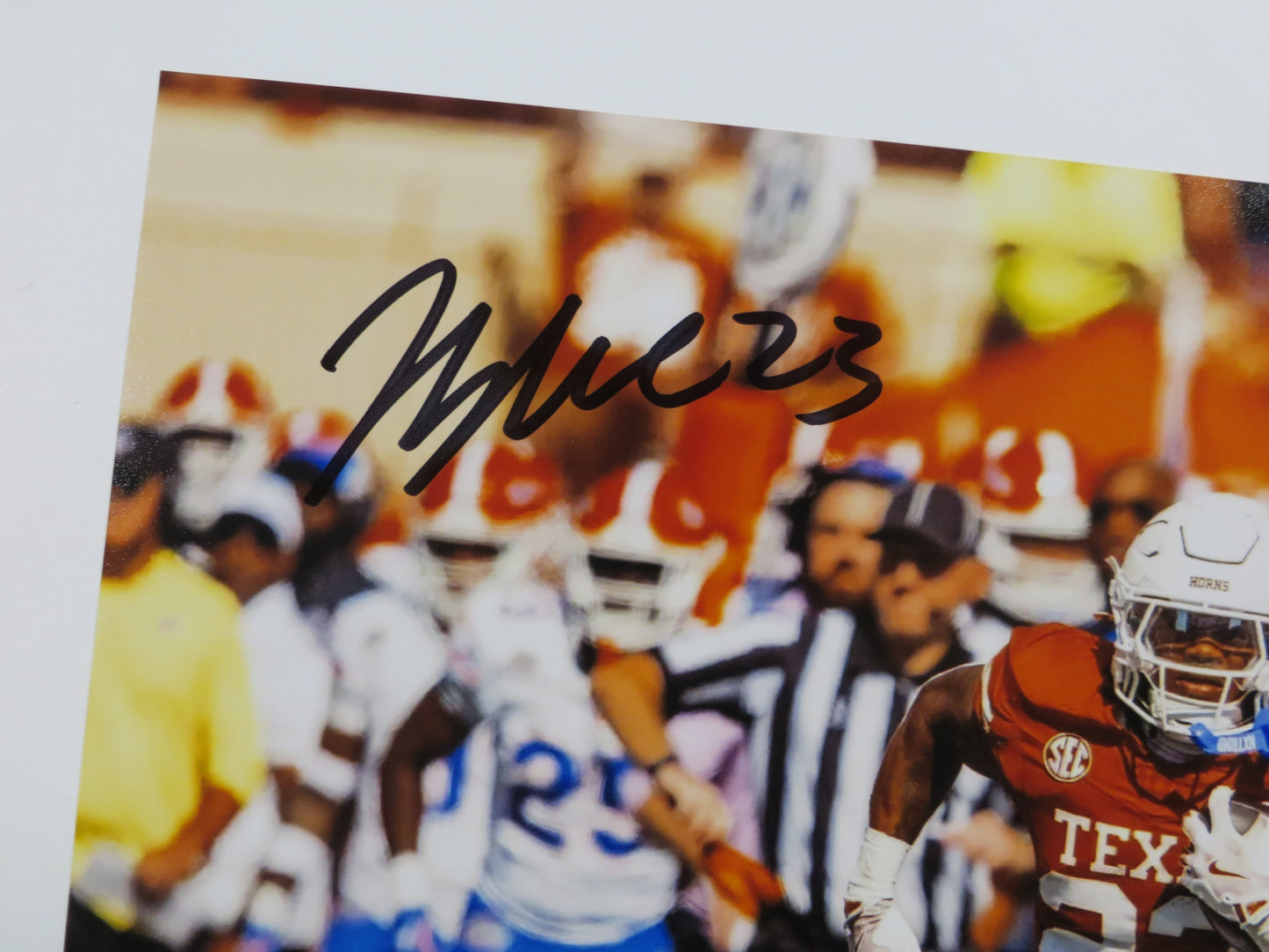 JAYDON BLUE Texas Longhorns SIGNED Sideline 8x10 PHOTO Dallas Cowboys BAS COA
