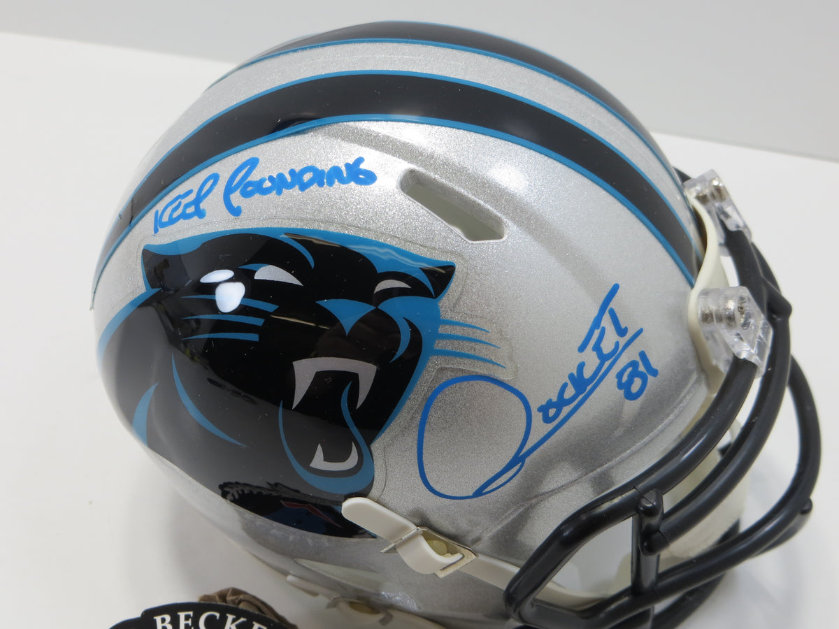 RAGHIB ROCKET ISMAIL SIGNED CAROLINA PANTHERS MINI HELMET w/KP BAS