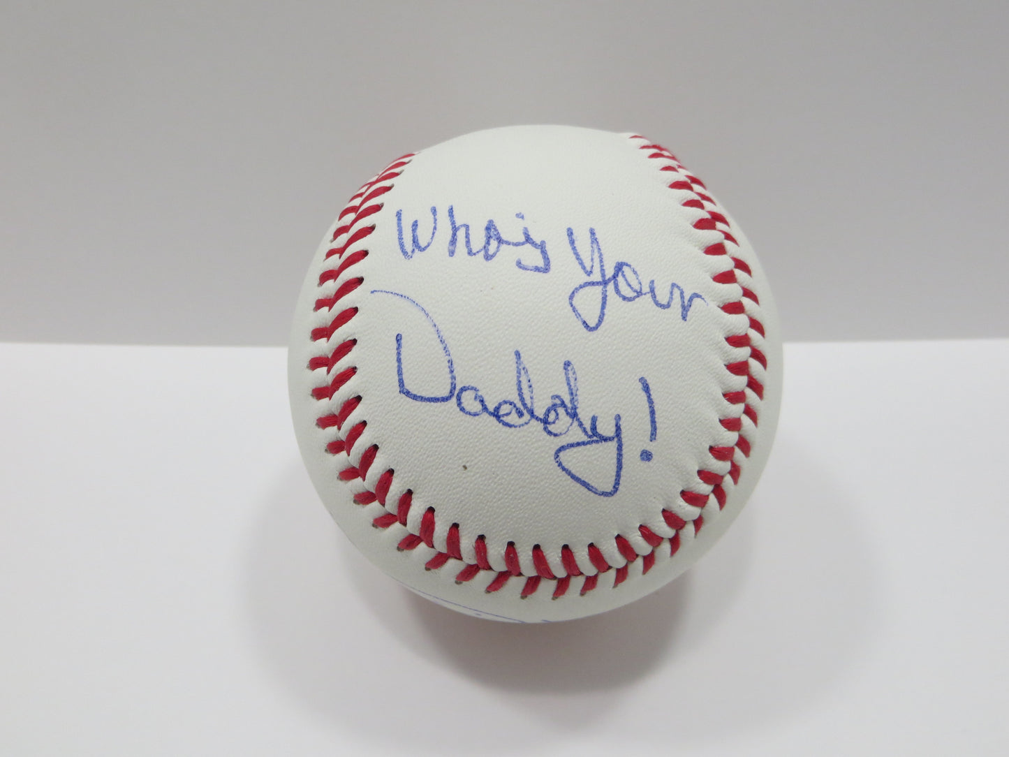 DAVID & DAN MANTLE SONS of MICKEY SIGNED BASEBALL w/Who'sYourDaddy! Yankees JSA