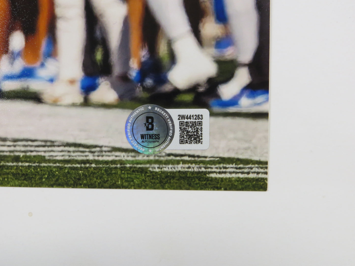 JAYDON BLUE Texas Longhorns SIGNED Sideline 8x10 PHOTO Dallas Cowboys BAS COA