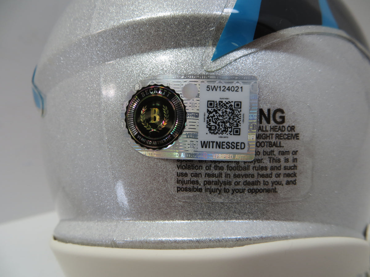 RAGHIB ROCKET ISMAIL SIGNED CAROLINA PANTHERS MINI HELMET w/KP BAS