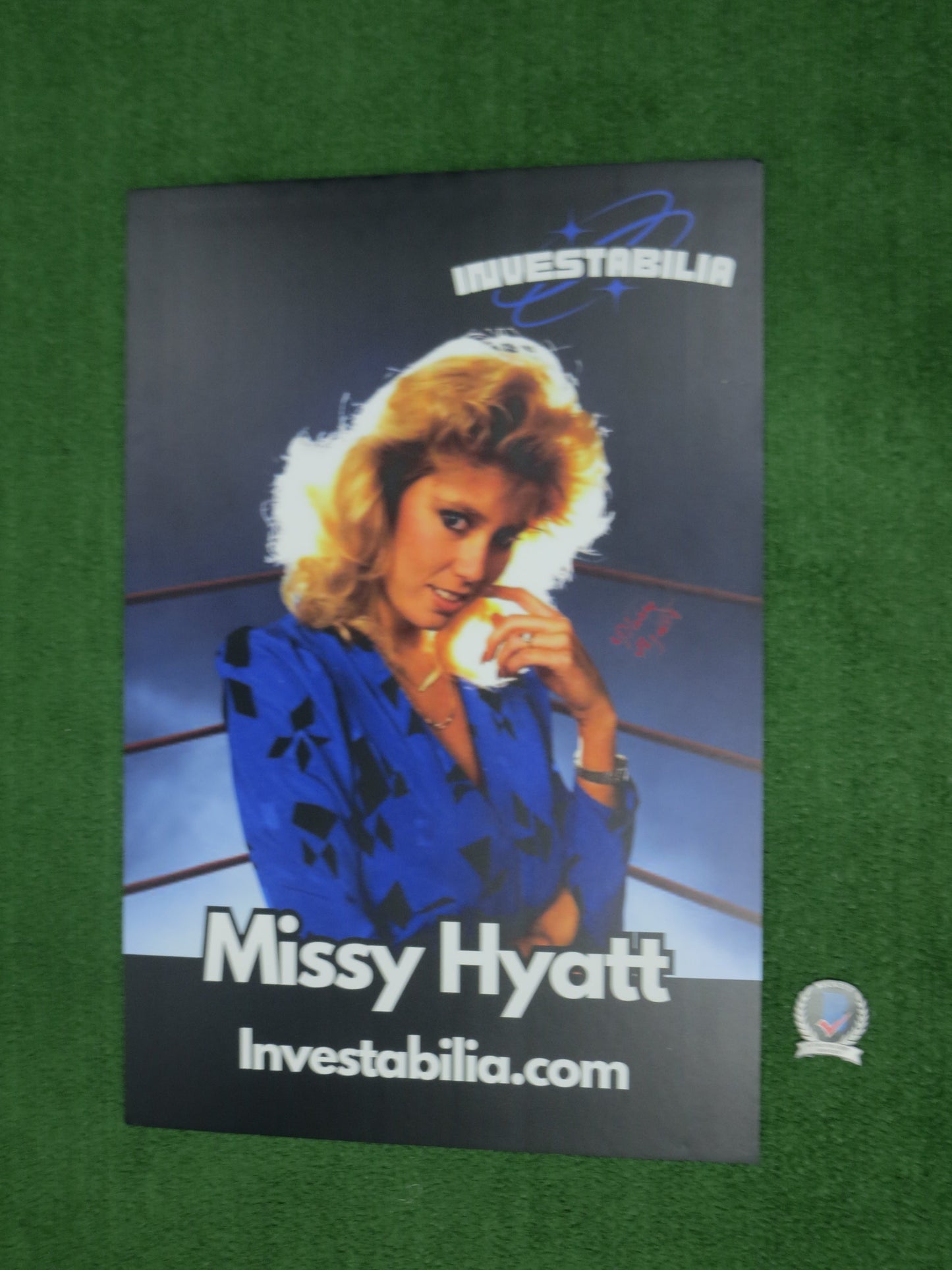 MISSY HYATT SIGNED 24x36 Investabilia Dallas Card Show FOAM BOARD BAS 2