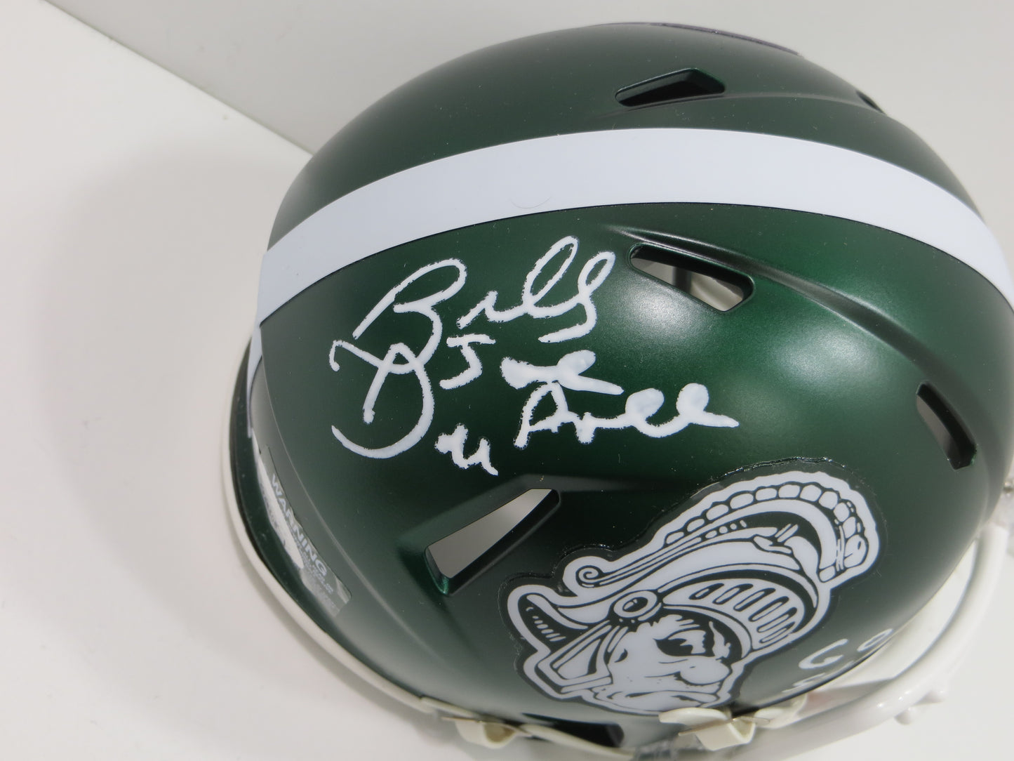 BILLY JOE DUPREE SIGNED MICHIGAN STATE SPARTANS Mini Helmet w/Go State JSA COA