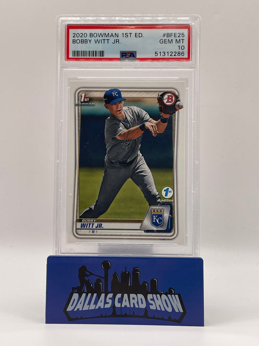2020 Bowman 1st Edition #BFE25 Bobby Witt Jr. 1st Bowman PSA 10