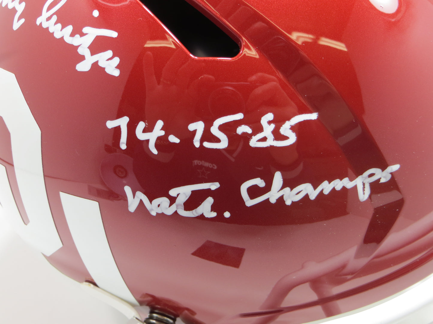 BARRY SWITZER SIGNED OKLAHOMA OU SOONERS FULL SIZE HELMET w/INSC Cowboys BAS