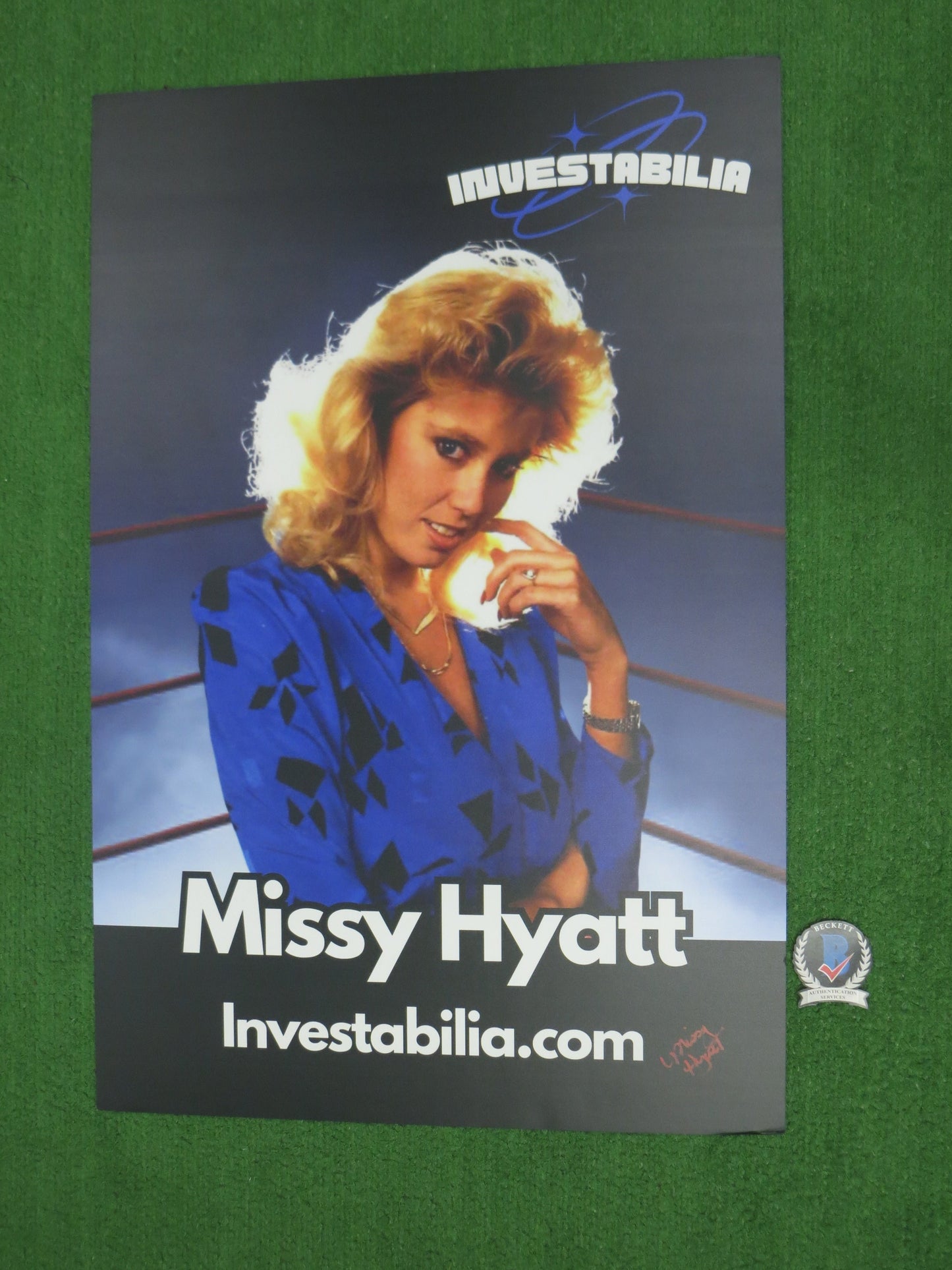 MISSY HYATT SIGNED 24x36 Investabilia Dallas Card Show FOAM BOARD BAS