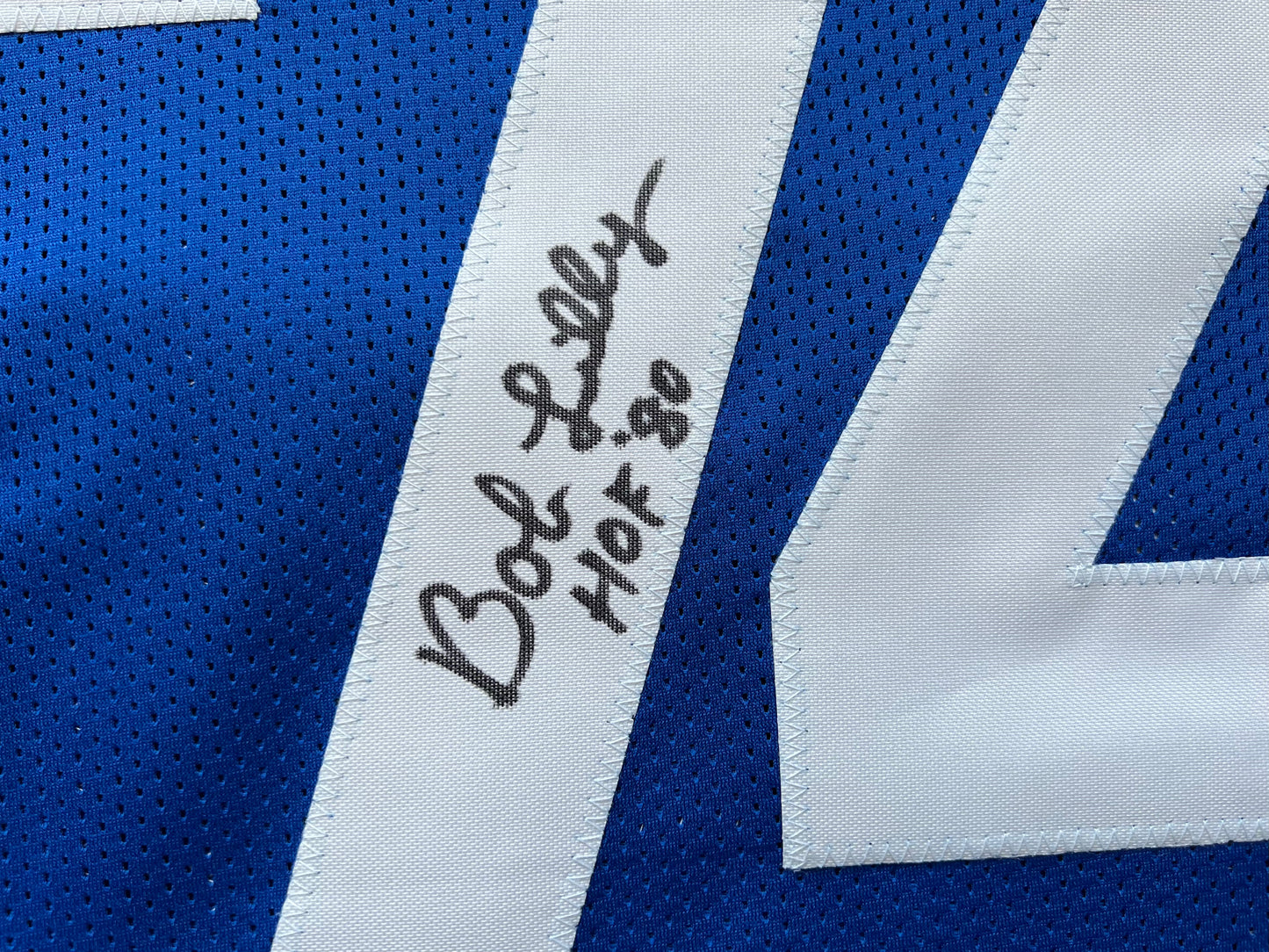 BOB LILLY SIGNED BLUE JERSEY Size 3XL Dallas Cowboys w/HOF 80 BAS COA