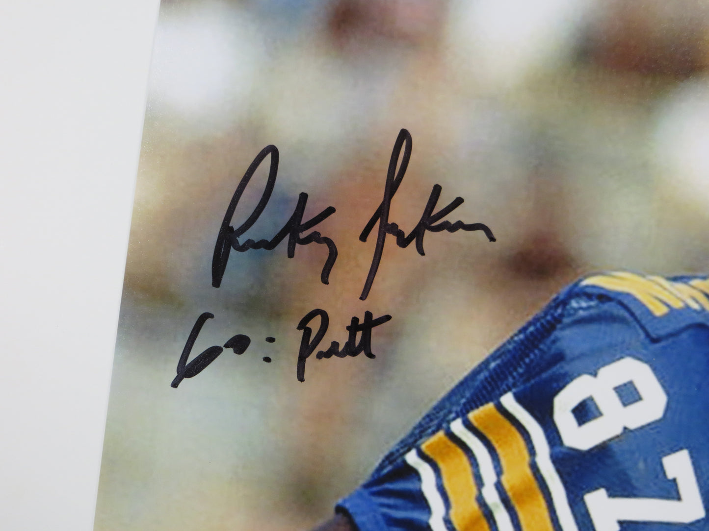 RICKEY JACKSON PITT PANTHERS SIGNED 8x10 PHOTO New Orleans Saints w/Go Pitt BAS