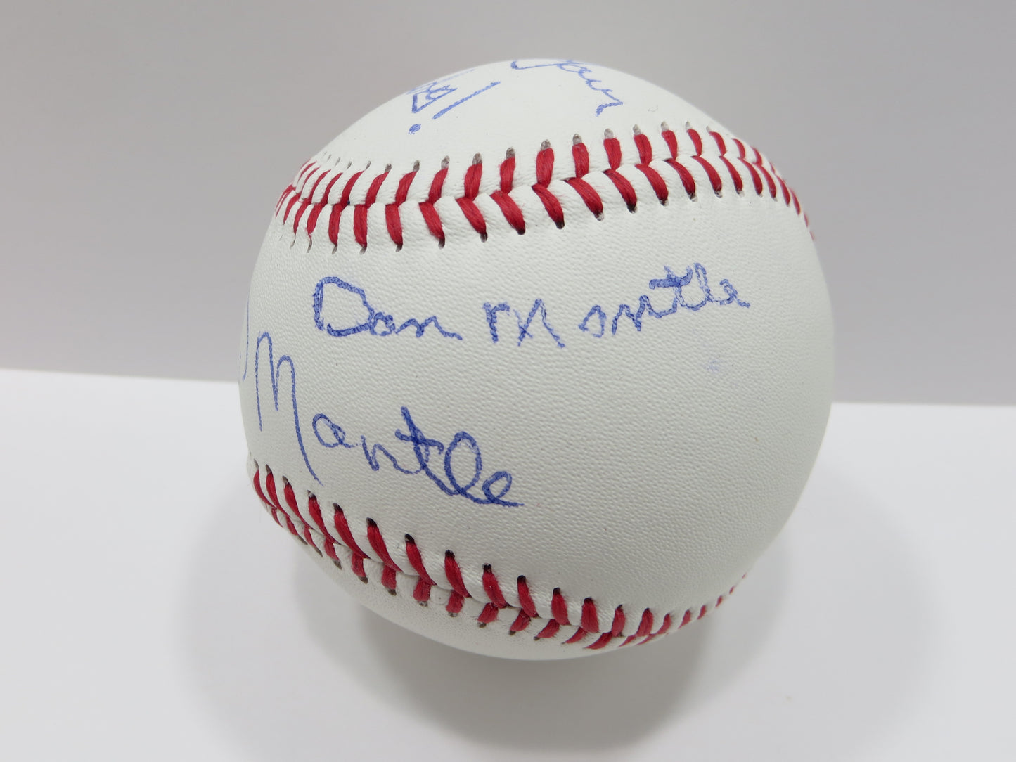 DAVID & DAN MANTLE SONS of MICKEY SIGNED BASEBALL w/Who'sYourDaddy! Yankees JSA