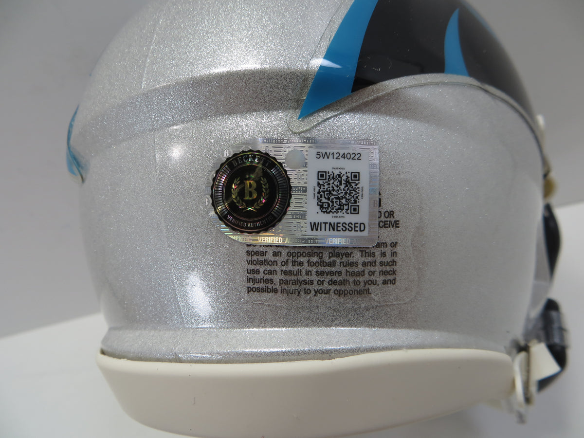 RAGHIB ROCKET ISMAIL SIGNED CAROLINA PANTHERS MINI HELMET w/KP BAS