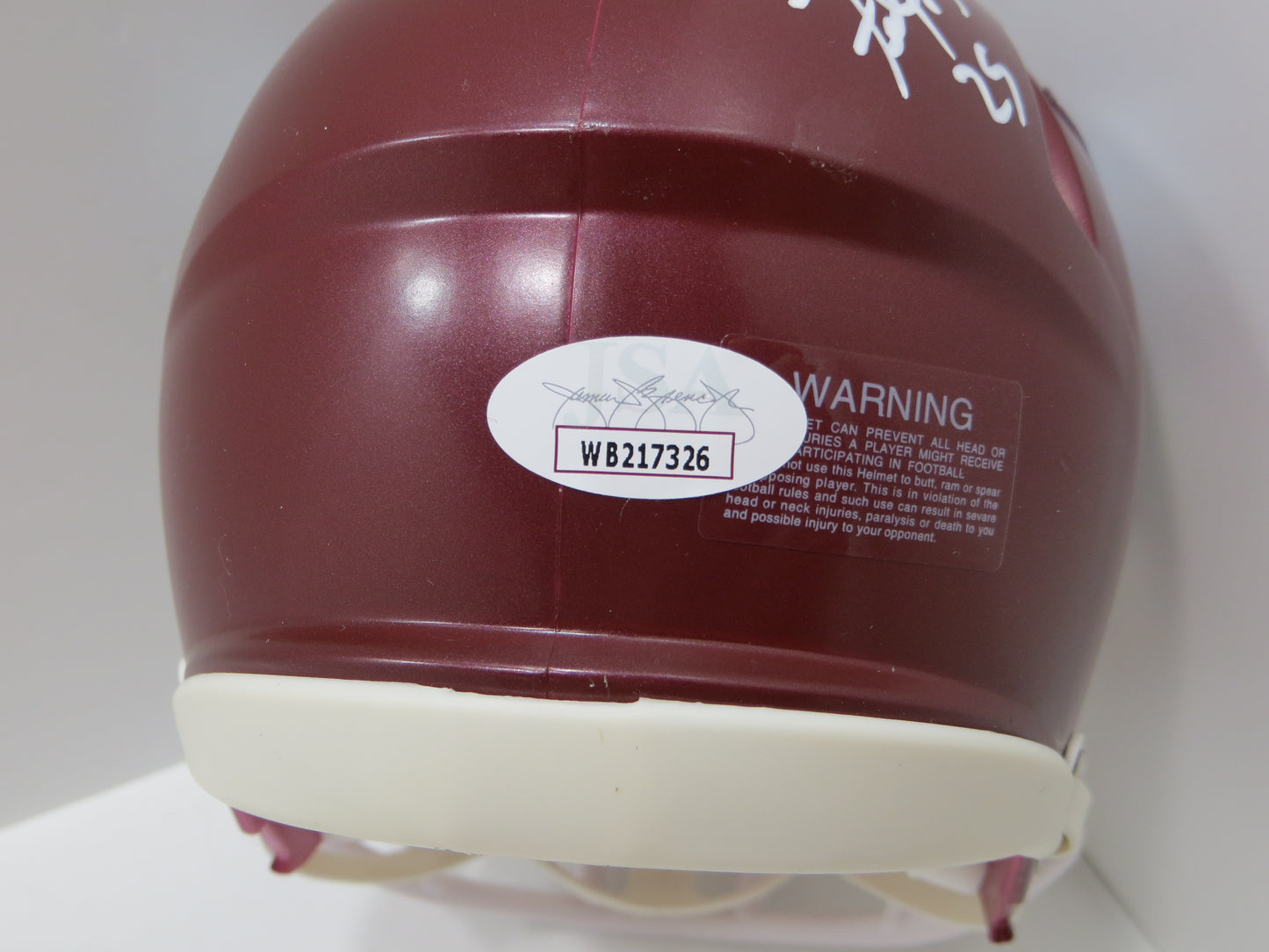 DARREN McFADDEN FELIX JONES SIGNED ARKANSAS RAZORBACKS MINI HELMET BAS