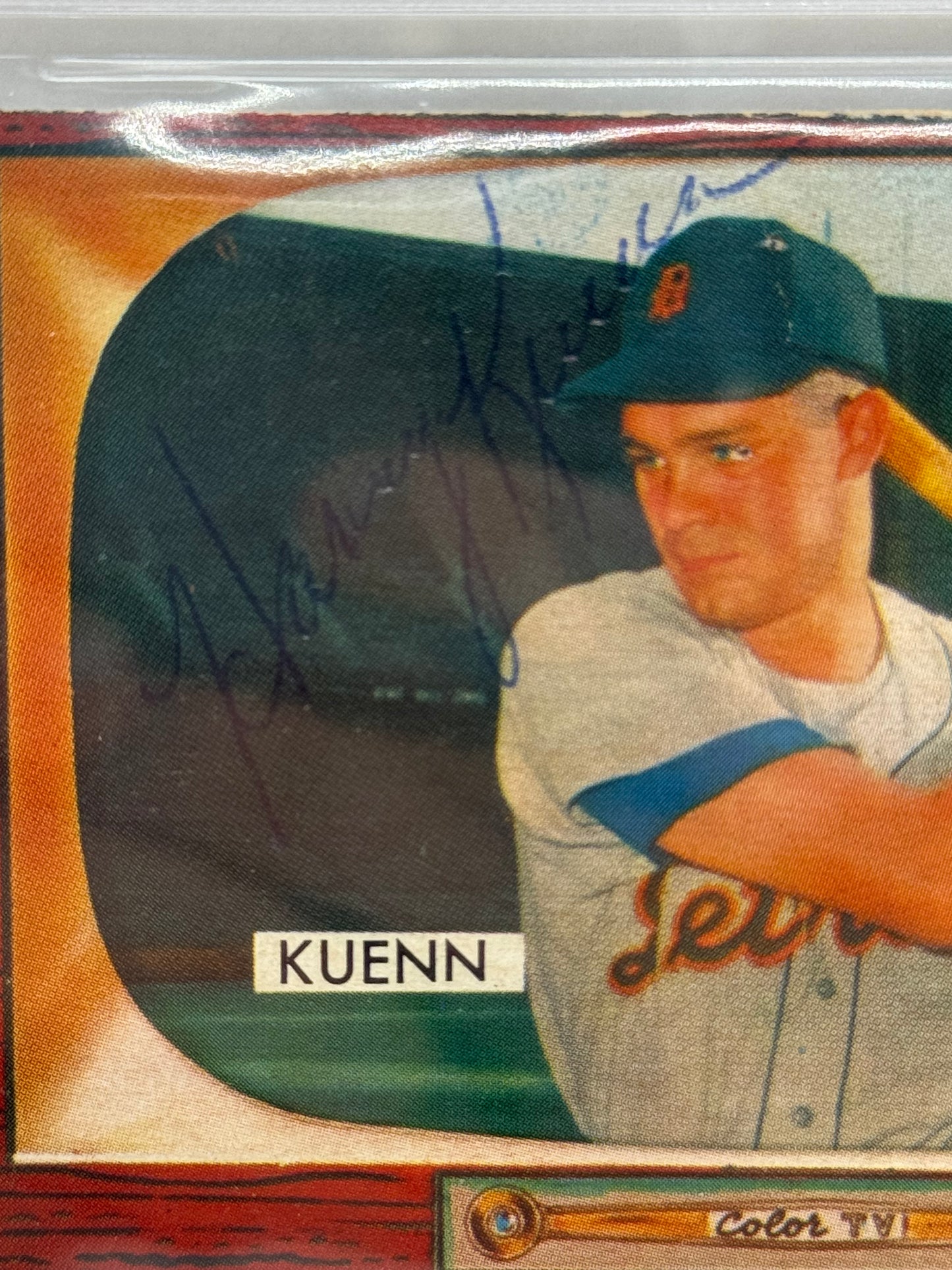 1955 Bowman Harvey Kuenn Error #132A Auto Beckett Authentic Deceased in 1988