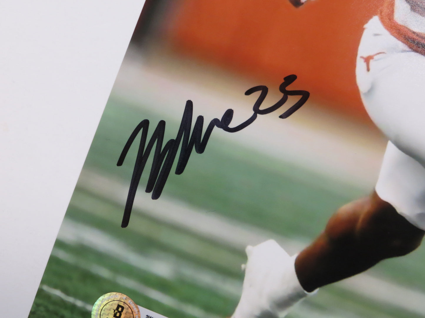 JAYDON BLUE Texas Longhorns SIGNED Open Field 8x10 PHOTO Dallas Cowboys BAS COA