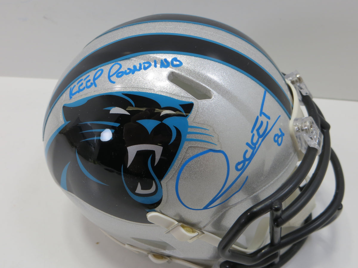 RAGHIB ROCKET ISMAIL SIGNED CAROLINA PANTHERS MINI HELMET w/KP BAS