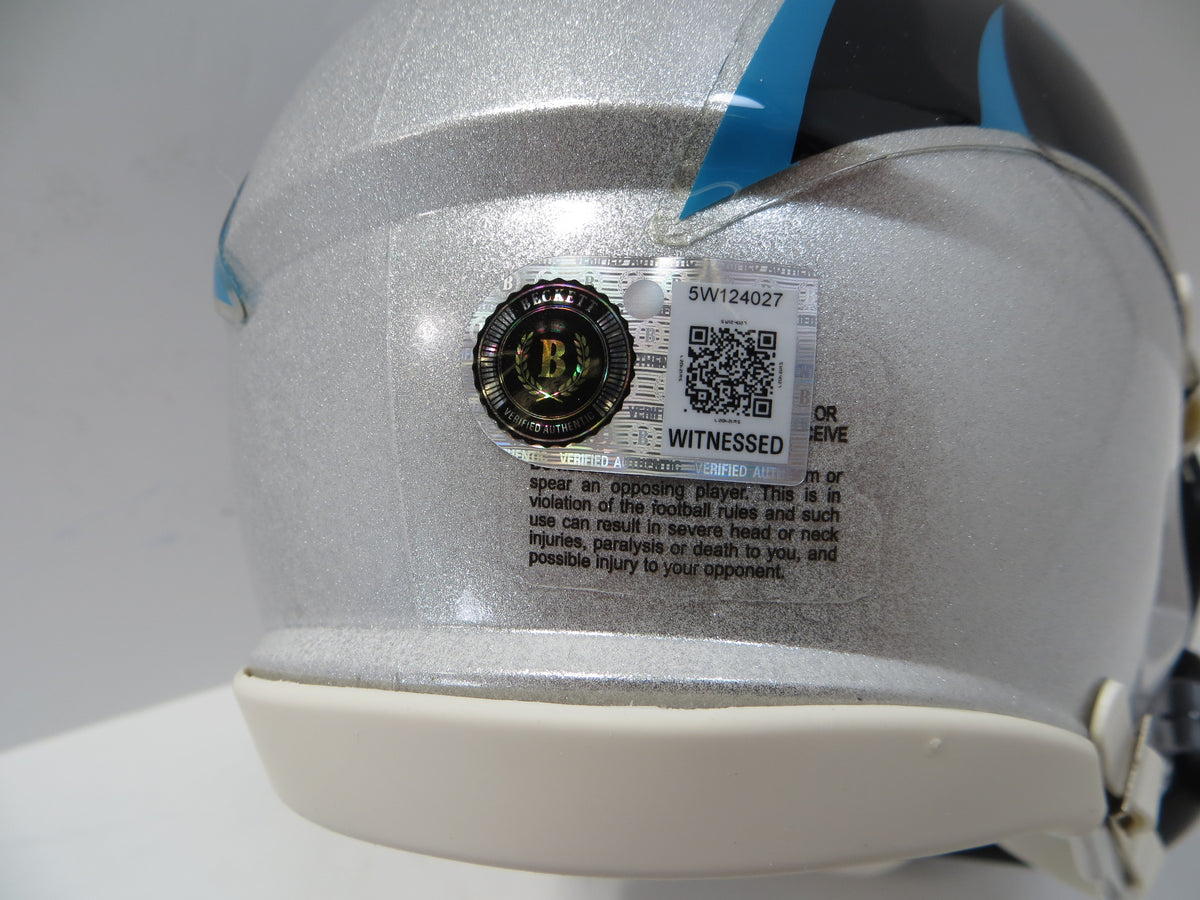 RAGHIB ROCKET ISMAIL SIGNED CAROLINA PANTHERS MINI HELMET w/KP BAS