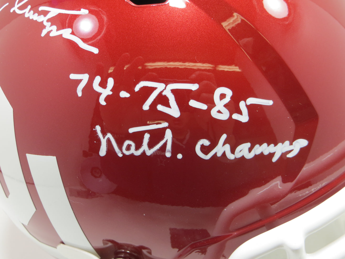 BARRY SWITZER SIGNED OKLAHOMA OU SOONERS FULL SIZE HELMET w/INSC Cowboys BAS